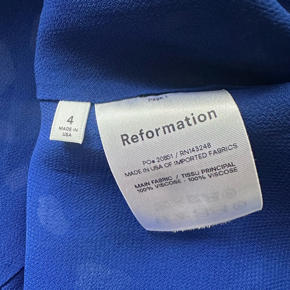Reformation Juliette Dress Splash Moray Midi Womens 4 - Picture 4 of 7